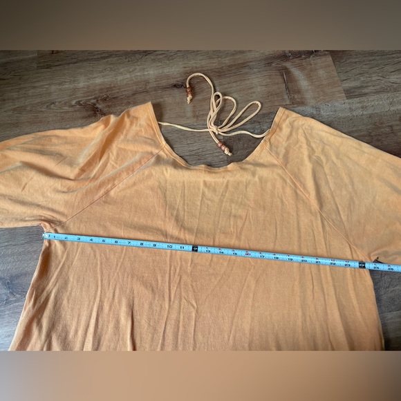 Free People Beach open back babydoll dress MEDIUM boho‎ oversized pockets - Picture 13 of 15